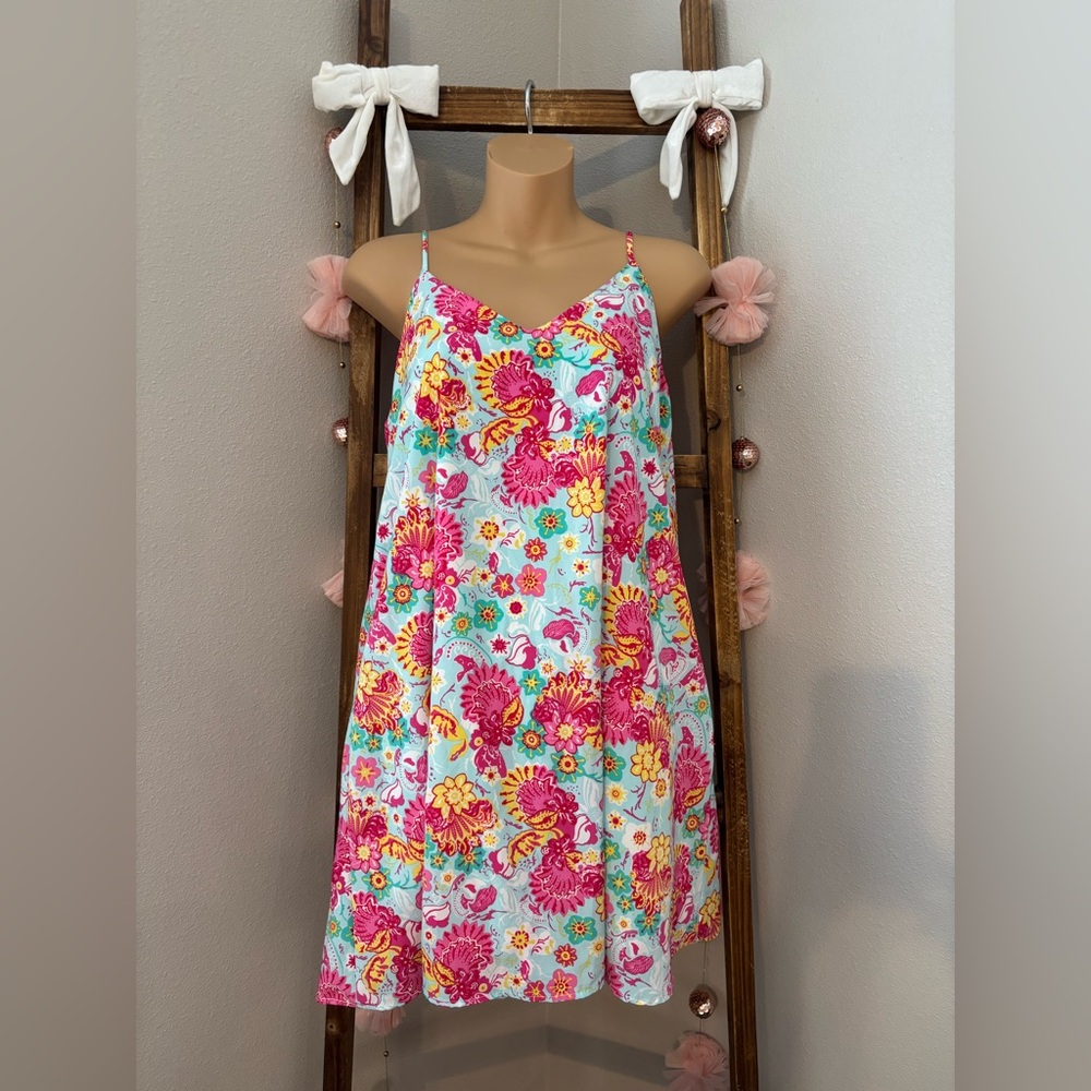 Altar'd State Floral Sleeveless Mini Dress Size S Romantic Paisley Playful